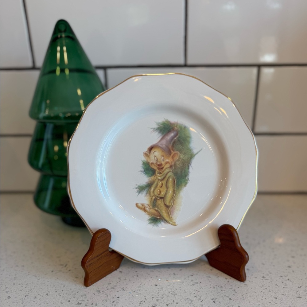 Vintage Disney 9” Plate with Dopey